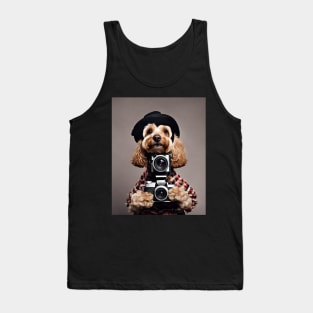 Bad AI photographer dog | Cockapoo Dog T-Shirt Tank Top